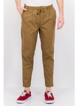 Gazzarrini Men Regular Fit Plain Chino Pants, Brown  - Image 1