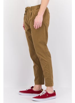 Gazzarrini Men Regular Fit Plain Chino Pants, Brown  - Image 2