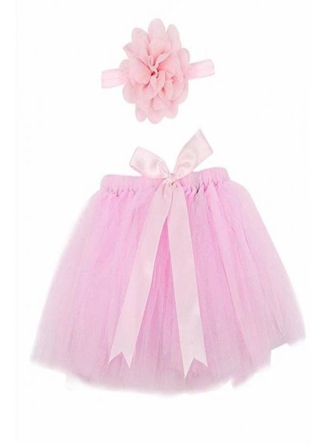 2-Piece Tutu Skirt With Headband Set Shaggy Skirt Children's Photography Costume Studio Baby Photo Costume - Image 1