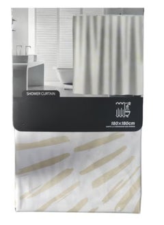 Generic Waterproof Polyester Shower Curtain With 12 Hooks 180*180CM  - Image 2