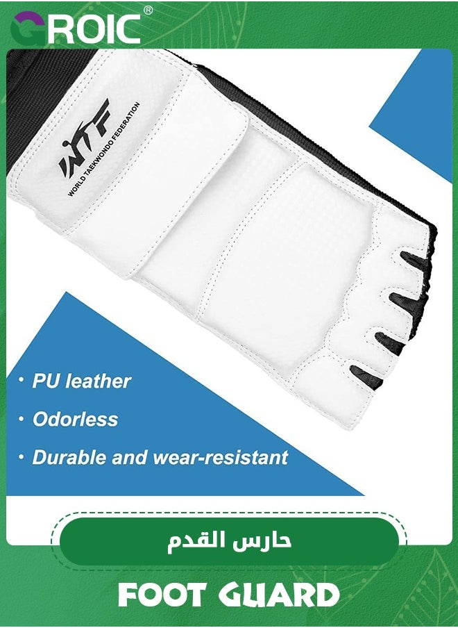GROIC - Taekwondo Foot Protector Gear, Ankle Brace Support Pad Feet Guard for MMA UFC Martial Arts Fight Training Sparring Kung Fu Kickboxing,Tae Kwon Do Feet Protective TKD Foot Gear for Men Women Kids - Image 1