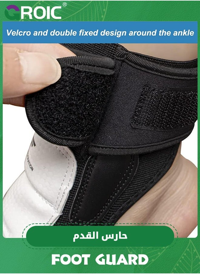 GROIC - Taekwondo Foot Protector Gear, Ankle Brace Support Pad Feet Guard for MMA UFC Martial Arts Fight Training Sparring Kung Fu Kickboxing,Tae Kwon Do Feet Protective TKD Foot Gear for Men Women Kids - Image 1