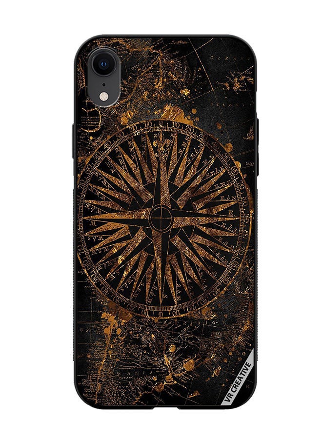 VR CREATIVE Protective Case Cover For Apple iPhone XR Brown Shield Design Multicolour - Image 1