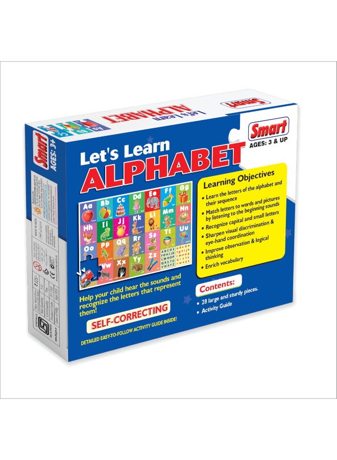 Creative's Smart Let’s Learn Alphabet | 28 Piece Colourful Floor Puzzle | Learn Capital & Small Letters, Words & Sounds | Improves Logic, Observation & Vocabulary | Educational Toy for Kids 3+ - Image 3