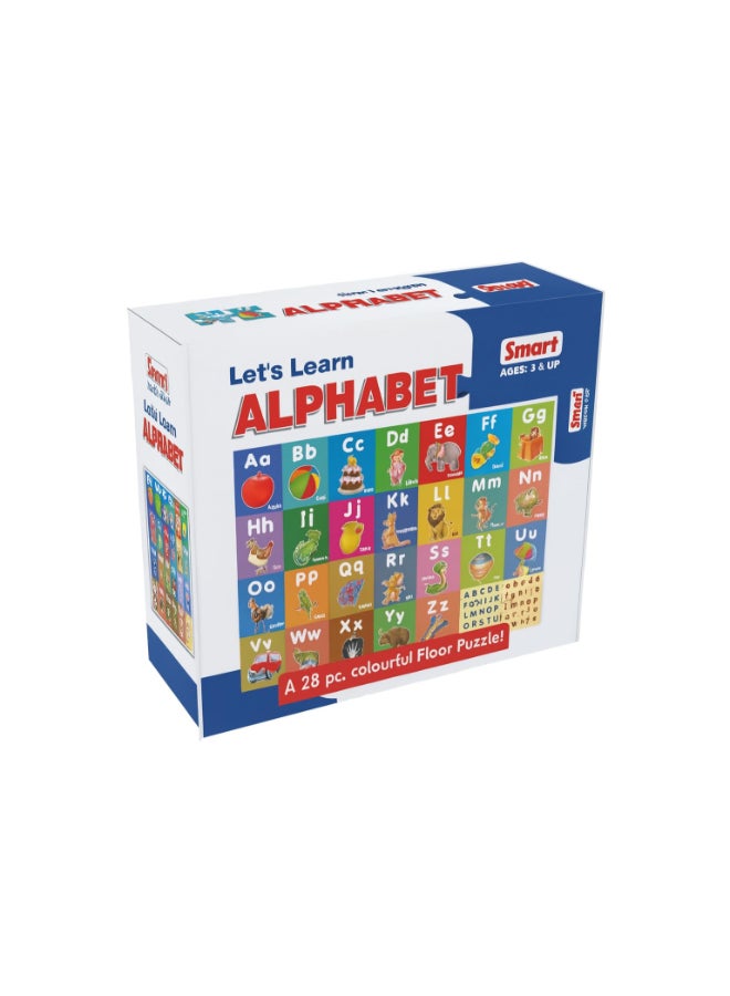 Creative's Smart Let’s Learn Alphabet | 28 Piece Colourful Floor Puzzle | Learn Capital & Small Letters, Words & Sounds | Improves Logic, Observation & Vocabulary | Educational Toy for Kids 3+ - Image 1