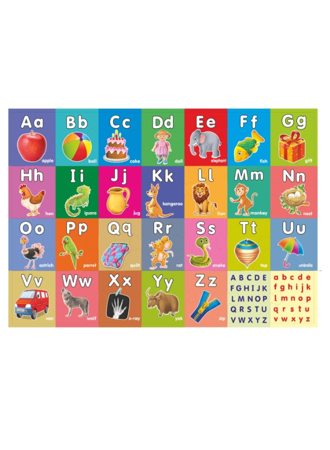 Creative's Smart Let’s Learn Alphabet | 28 Piece Colourful Floor Puzzle | Learn Capital & Small Letters, Words & Sounds | Improves Logic, Observation & Vocabulary | Educational Toy for Kids 3+ - Image 2