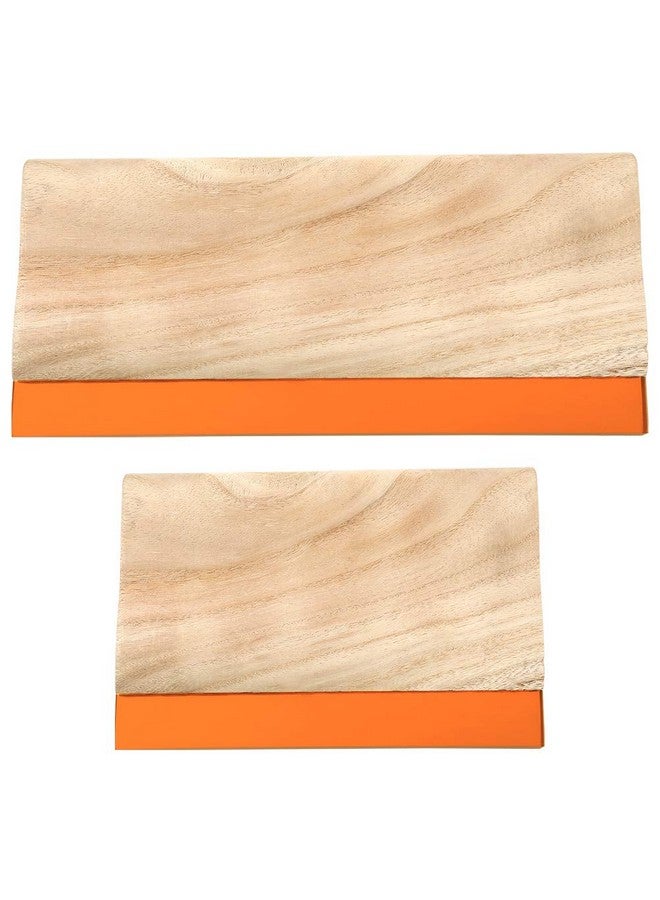 كايدو 2 قطعة 2 أحجام طباعة الشاشة ممسحة 75 مقياس التحمل مكشطة حبر خشبية لطباعة الشاشة 9.4 و 5.9 بوصة - Image 1