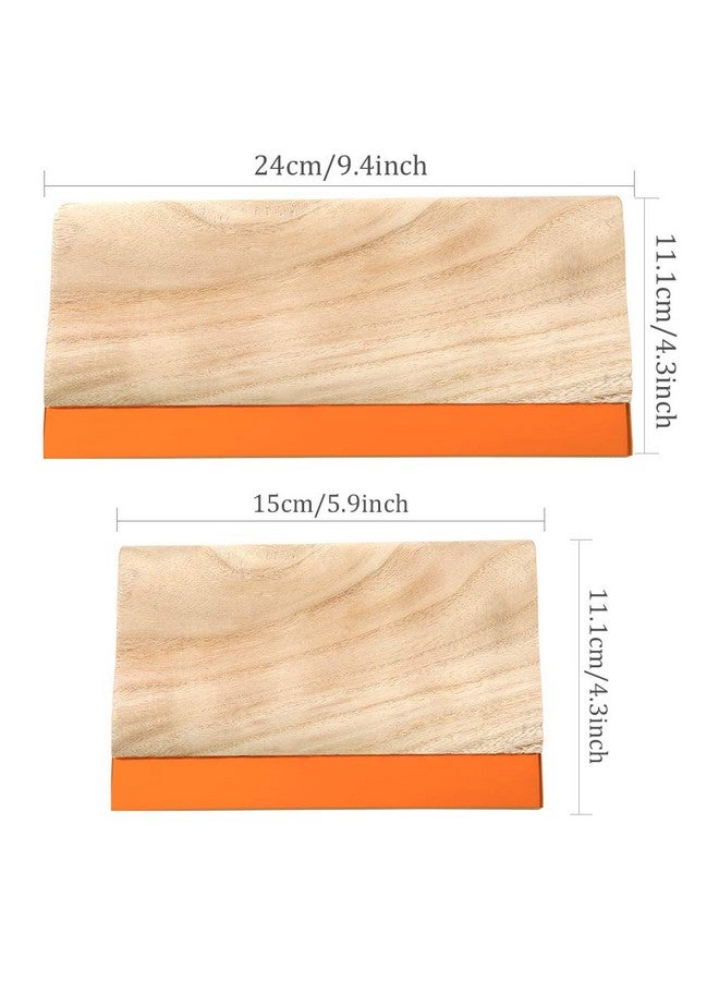 كايدو 2 قطعة 2 أحجام طباعة الشاشة ممسحة 75 مقياس التحمل مكشطة حبر خشبية لطباعة الشاشة 9.4 و 5.9 بوصة - Image 2