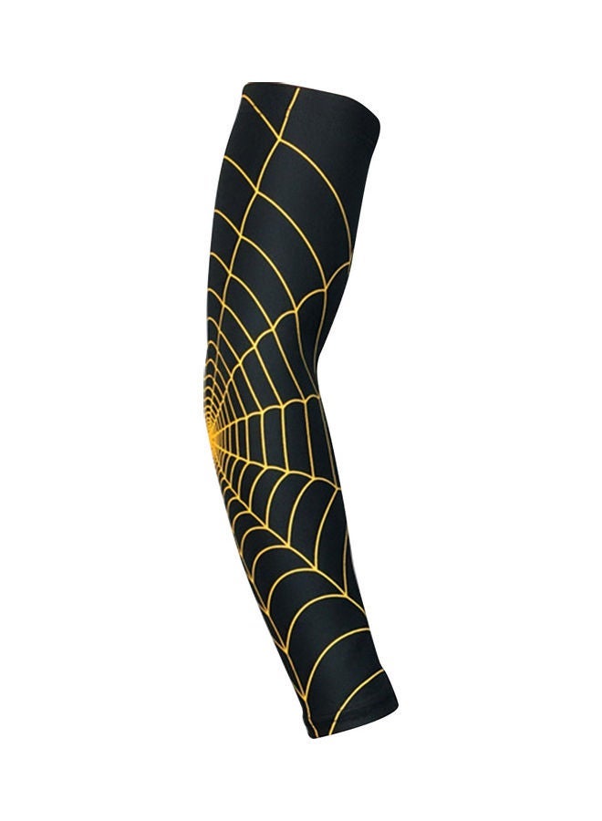 NIBEMINENT Spider Web Pattern Arm Guard Tennis Badminton Sports Elbow Sleeve Pad Brace 20 x 10 20cm - Image 1