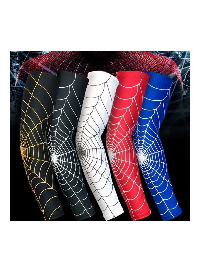 NIBEMINENT Spider Web Pattern Arm Guard Tennis Badminton Sports Elbow Sleeve Pad Brace 20 x 10 20cm - Image 3
