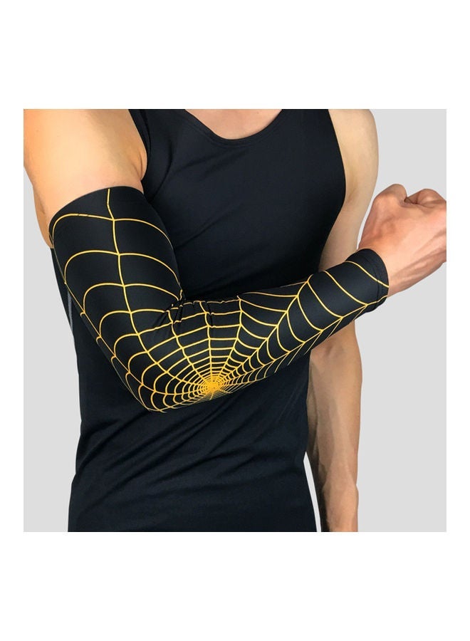 NIBEMINENT Spider Web Pattern Arm Guard Tennis Badminton Sports Elbow Sleeve Pad Brace 20 x 10 20cm - Image 4
