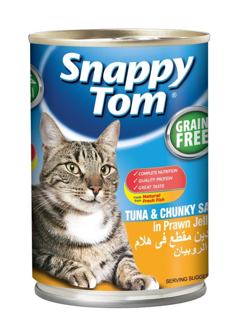 Snappy Tom - Grain Free Tuna & Chunky Sardines In Prawn Jelly 400 Gm - Image 1