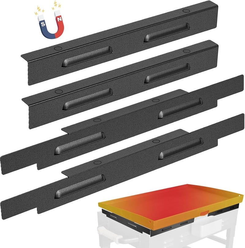 LimeCare Wind Guards for Blackstone 28 inch Griddle, Magnetic Wind Screens, Blackstone Griddle Accessories, Fit with Hoods, Rear Grease Cups and Side Shelfs, Heat Shields for Side Tables, Save Propane, Black - Image 1