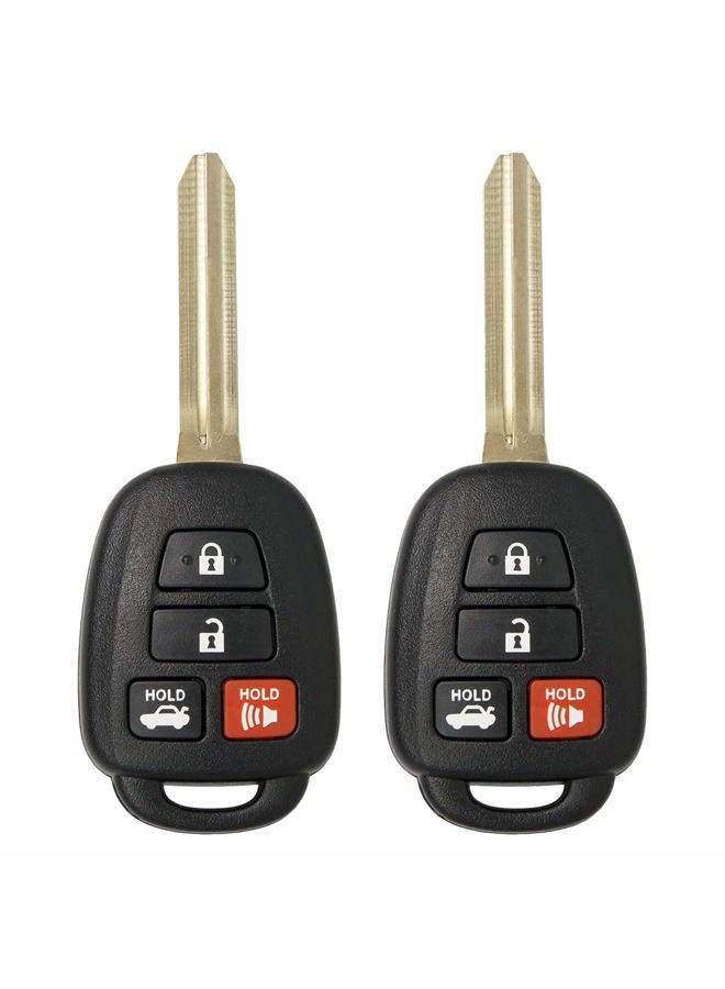 Keyless2Go Replacement for New Keyless Entry Remote Car Key for Vehicles That Use HYQ12BDM, HYQ12BEL with H Chip (2 Pack) - Image 1