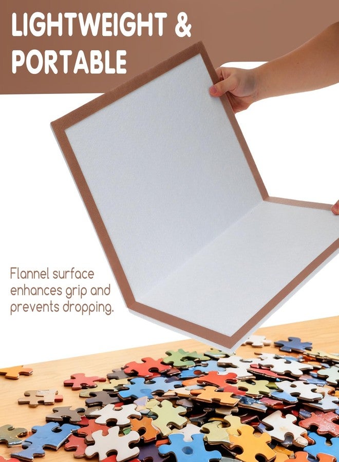 HEMOTON Jigsaw Puzzle Mat, Portable Puzzle Board, Non-Slip Surface, Foldable for Easy Storage, Felt Puzzle Pad, Up to 500 Pieces, 23.62" x 15.75", 9 mm Thickness - Image 4