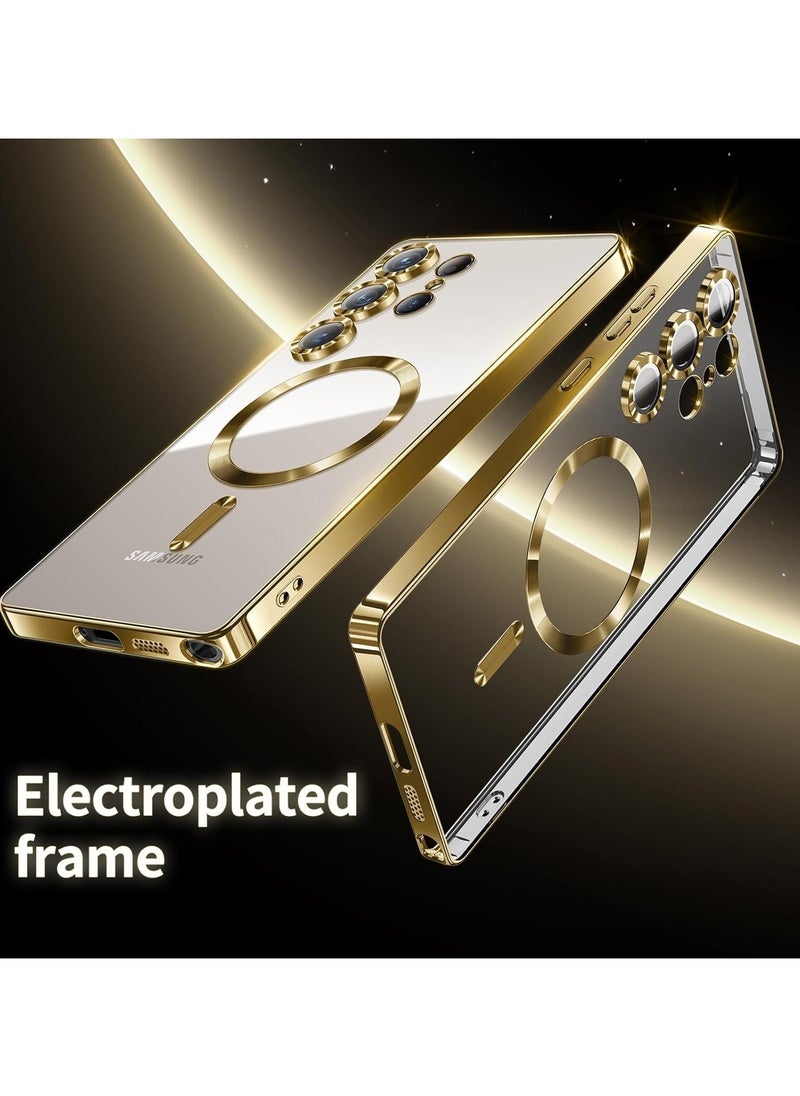 Generic Compatible with Samsung Galaxy S25 Ultra Case（Only）.Magnetic Cover for S25 Ultra. Glossy Slim Thin Soft funda capa para for Galaxy S25 Ultra 6.9 inch.Compatible with MagSafe (Gold)  - Image 5