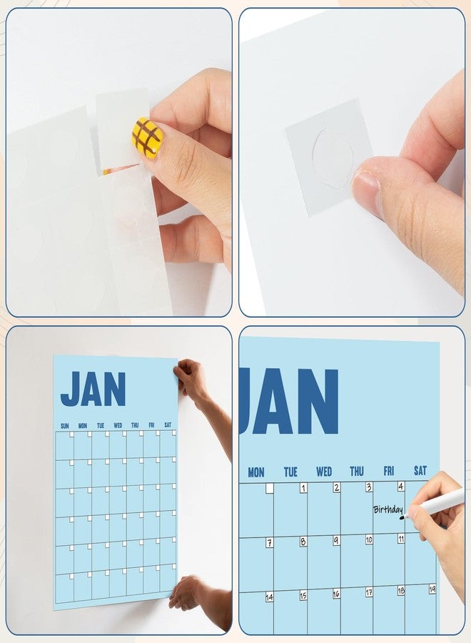 Haooryx 2026 Colorful Large Wall Calendar - 12 Month Undated Dry Ease Big Calendar No Year Restriction Reusable Reserve Grid Planning Wall Decoration for Office Home Classroom New Year Christmas Gifts - Image 3