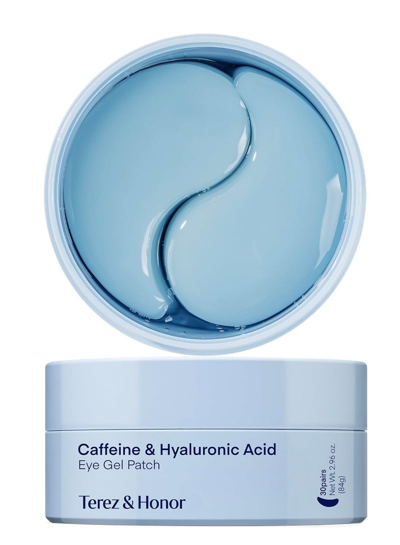 TEREZ & HONOR Under Eye Patches for Dark Circles: Puffiness & Eye Bag Treatment Gel Mask with Caffeine Hyaluronic Acid Niacinamide - Undereye Brightening Hydrating Anti-Wrinkle & Cooling - Korean Skincare, 30 Pairs - Image 1