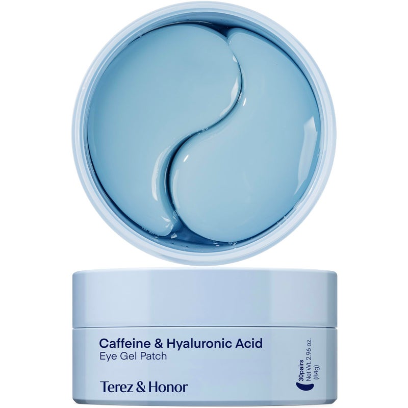 TEREZ & HONOR Under Eye Patches for Dark Circles - 60 Korean Hydrogel Masks for Puffiness, Bags with Caffeine, Hyaluronic Acid, Niacinamide - Undereye Brightening, Hydrating, Anti-Wrinkle & Cooling - Image 1