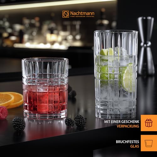 Nachtmann Square 12-Piece Drinkware Set – Lead-Free Crystal Glasses, Highball & Lowball Design, Elegant Glassware for Cocktails & Whiskies, Bar, Restaurant & Home Entertaining, Gifts - Image 3