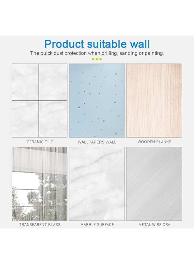 erorex 5 Rolls Dust Sheets Roll Plastic Masking Film Rolls Pre Taped Dust Sheets Adhesive Dust Sheet Roll Dust Proof And Waterproof Shields For Painting Decorating Furniture Covering 55Cm*20M 100Pcs - Image 4