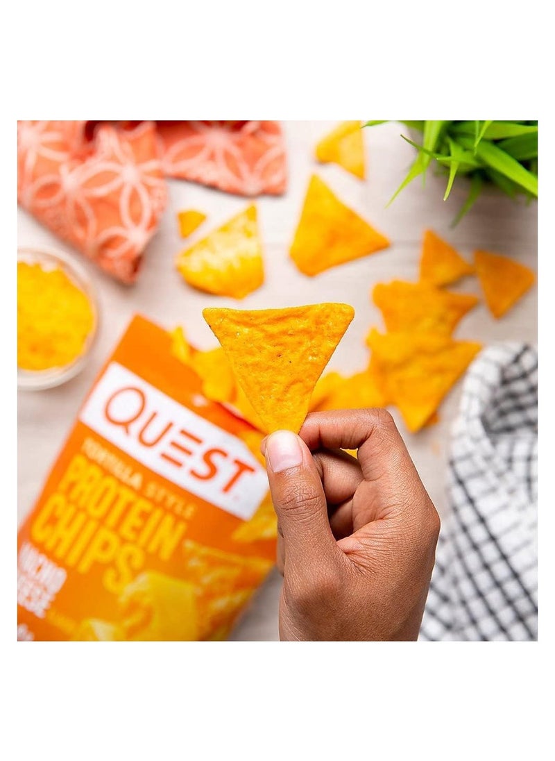 QUEST NUTRITION - Quest Nutrition Tortilla Style Protein Chips - Nacho Cheese - 8 Bags - Image 1