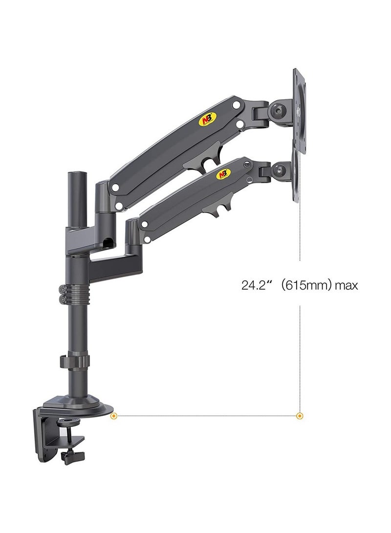 NB H180 Gas Strut Dual Monitor Mount Support 22" - 32" Monitor - Image 5