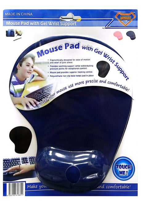 Logilily MousePad with Gel Wrist Support Blue