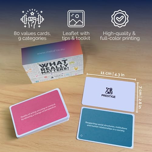 metaFox What Really Matters! | 80 values cards for coaching, workshops & therapy | Premium-quality coaching cards to discover, prioritize & live by what matters most to you - Image 3
