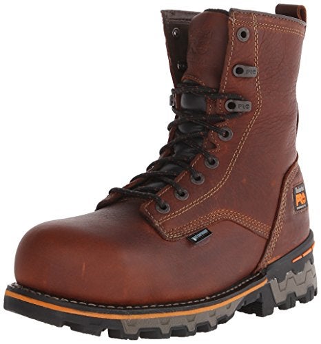 Timberland PRO Men's 8 Inch Boondock Composite Toe WP Work and Hunt Boot, Brown Tumbled Leather, 7 M US - Image 1