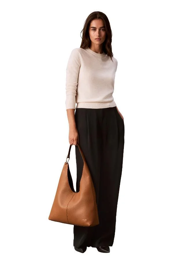 Calvin Klein  Leather Asymmetric Slouch Bag for Women | Best Price UAE