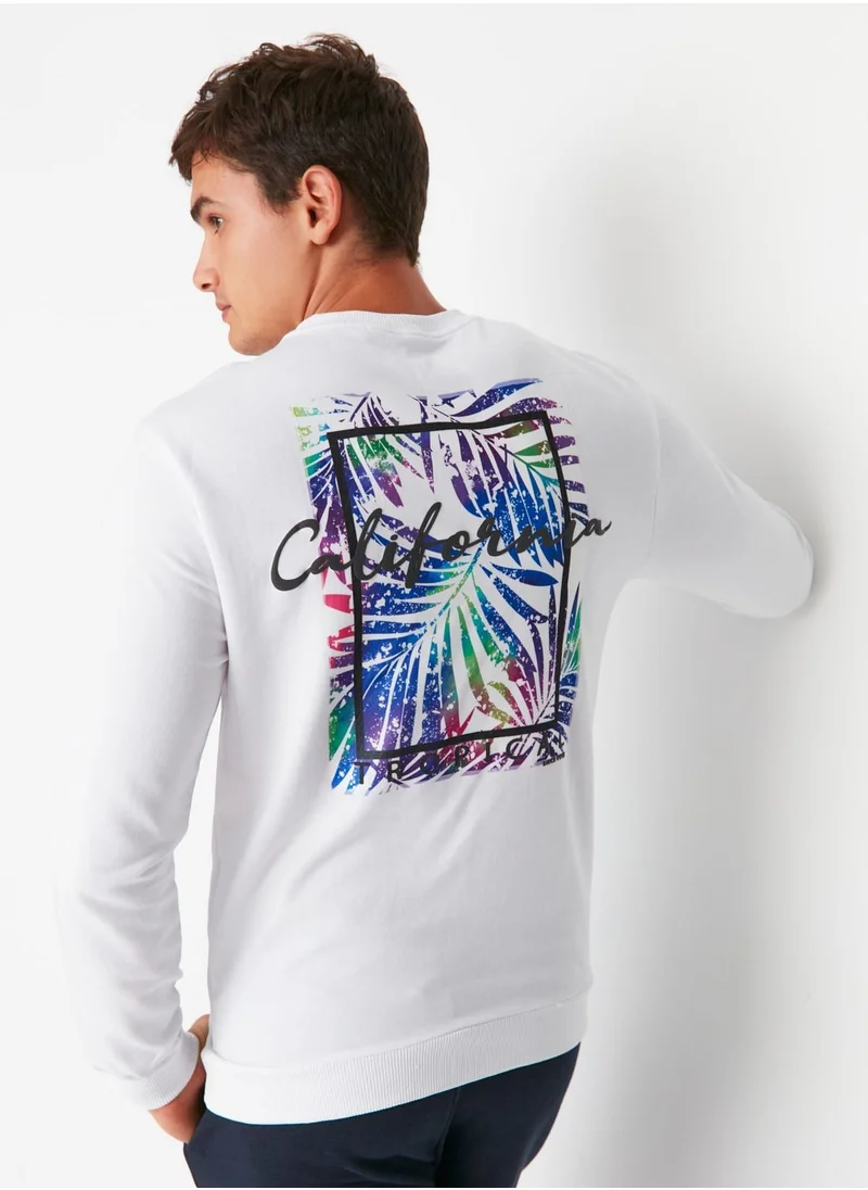 trendyol Back Print Sweatshirt