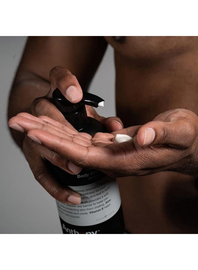 Anthony No Sweat Body Defense Deodorant for Men, Anti-Chafing & Anti-Itch Cream-to-Powder Lotion for Groin, Thighs & Underarms, Talc-Free, Absorbs Moisture, Sweat & Odor Control, 3 fl oz (Pack of 2) - Image 3