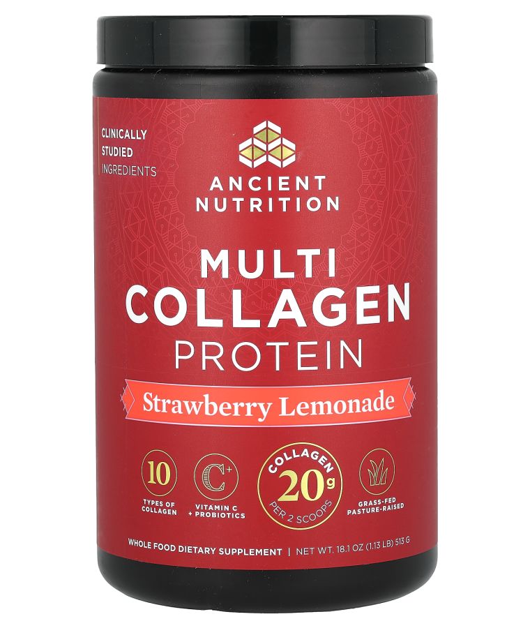 Ancient Nutrition Multi Collagen Protein Strawberry Lemonade 1.13 lbs (513 g)
