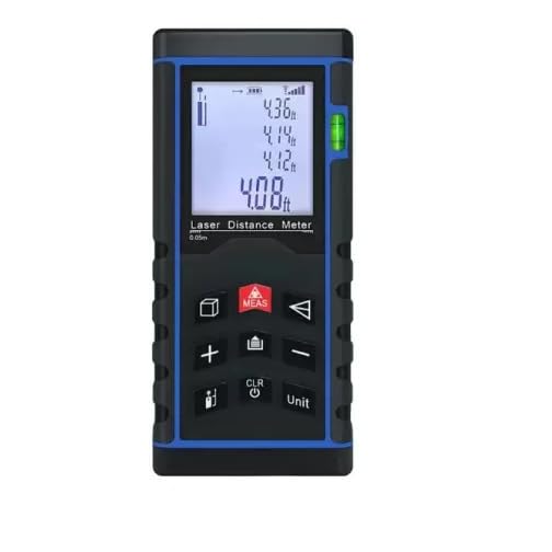 Real Instruments Real Instruments Laser Distance MeterDistance MeterLaser Measurer Waterproof Level 80M Portable Laser Range Finder Distance Measuring Meter Tape with Carry Pouch 80Mtr 262Ft 3149Inch LDM80M  - Image 1