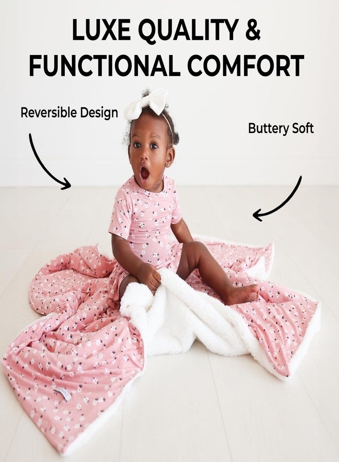 Posh Peanut Square Plush Patoo - Large Premium Reversible Knit Viscose from Bamboo - Snuggly Security Toddler Blanket - 40" x 40" (Emmilene, Crib) - Image 2