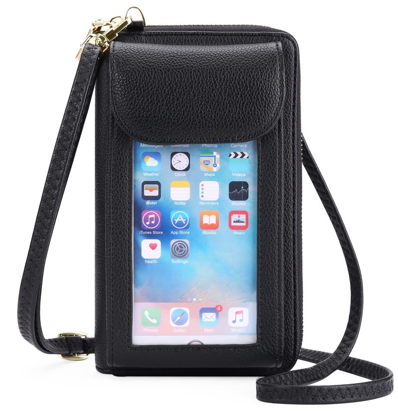 FALAN MULE Crossbody Purse for Women Leather Crossbody Bag For Women Cell Phone Wallet Purses Should Bag - Image 1