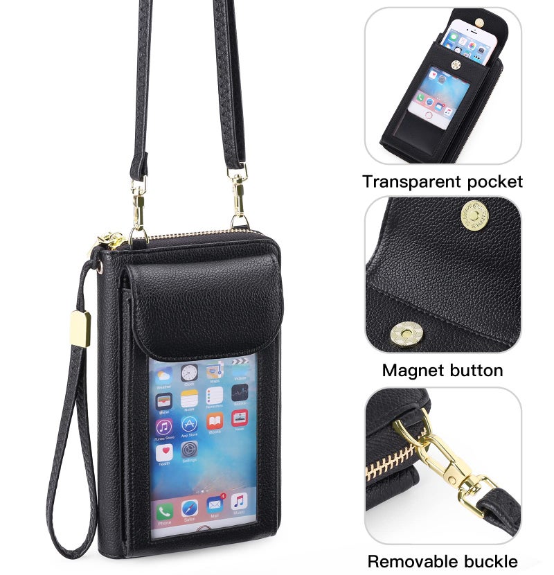 FALAN MULE Crossbody Purse for Women Leather Crossbody Bag For Women Cell Phone Wallet Purses Should Bag - Image 5