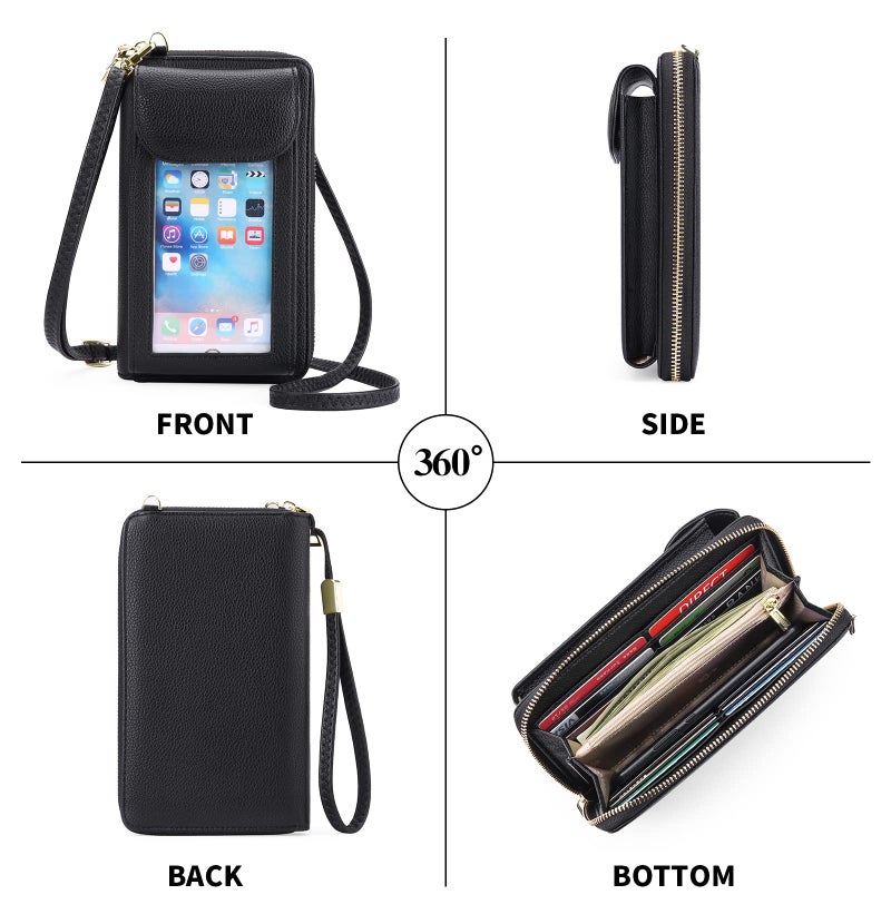 FALAN MULE Crossbody Purse for Women Leather Crossbody Bag For Women Cell Phone Wallet Purses Should Bag - Image 2