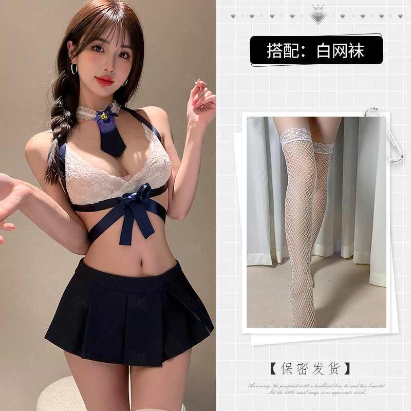 Women's JK-Style Pleated Skirt Uniform Set with Lightweight Fabric and Comfortable Fit