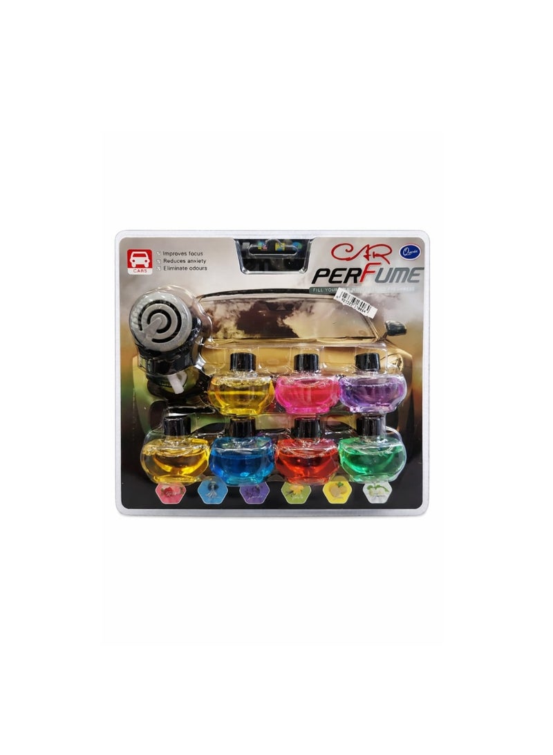Car Perfume Air Freshener – 7 Fragrances in One Pack – Long Lasting Perfume