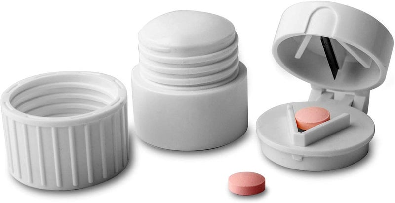Prostuff.in Medicine Pill Case Tablet Cutter Splitter Divide Safe Storage Compartment Box, Cuts Pills, Vitamins, Tablets, Stainless Steel Blade, Travel Sized, Multicolor- (Pack of 1) - Image 2