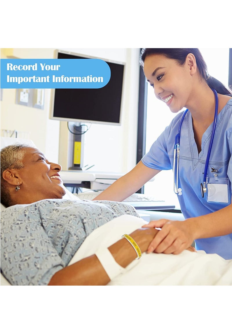 SYOSI 10 قطع من أساور المعصم الأنبوبية ذات الألوان المتعددة القابلة لإعادة الاستخدام، أساور طبية مريحة، سوار بلاستيكي لتعريف المستشفى، للحفلات والمناسبات - Image 4