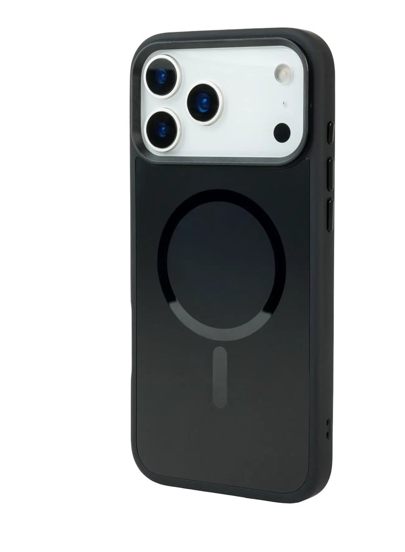 URR IRIS Matte Glass Case for iPhone ‏17 Pro - Black - Image 2
