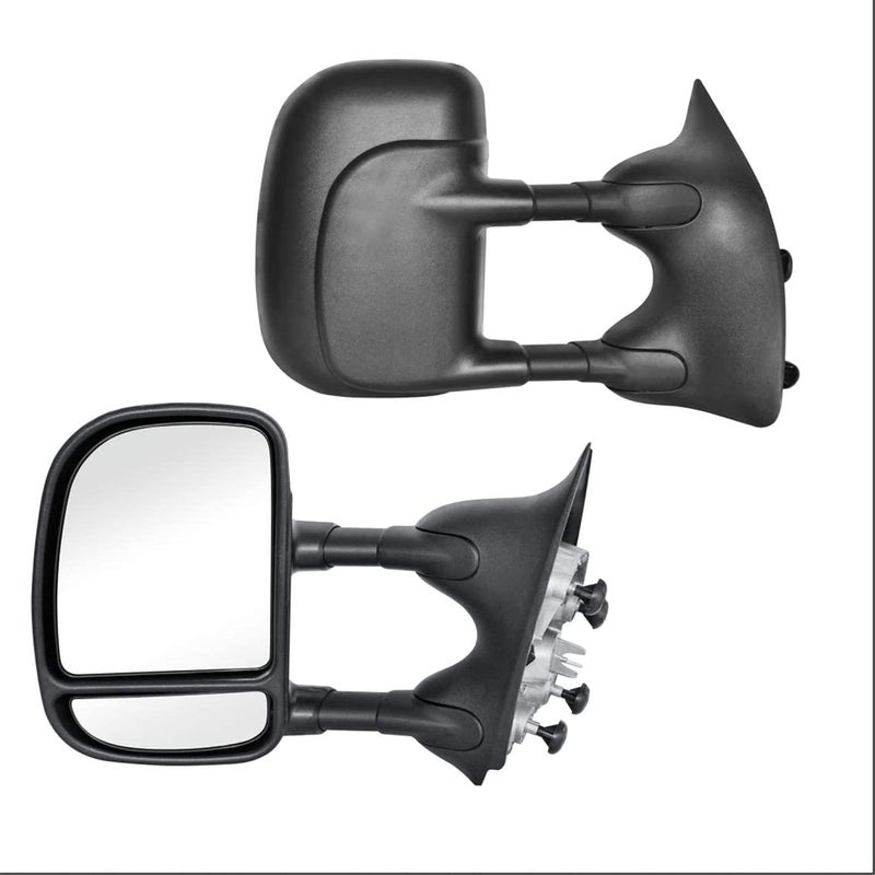 Partsflow Towing Manual Side View Mirror Passenger Right for 1999-2010 Ford Super Duty Models - Image 3