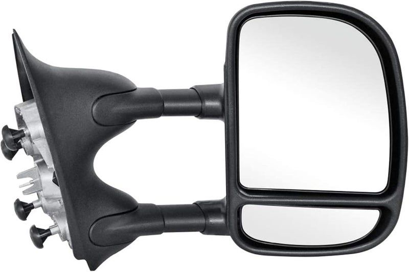 Partsflow Towing Manual Side View Mirror Passenger Right for 1999-2010 Ford Super Duty Models - Image 1