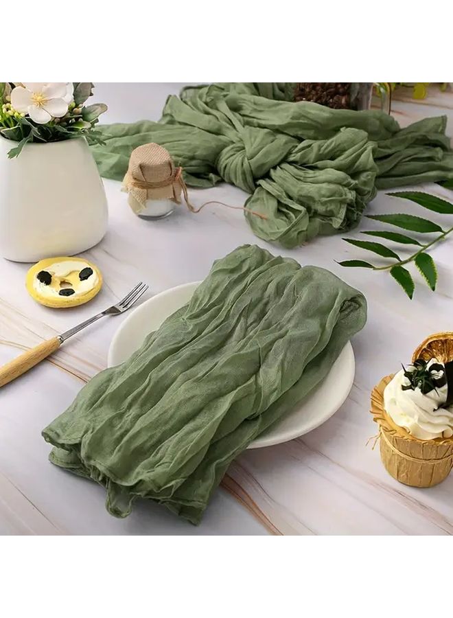 Beige Bohemian Cheese Cloth Napkins 6 Pack Polyester Woven Table Linens for Wedding Party Dinner - Image 2