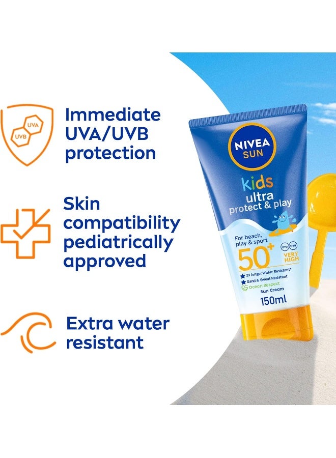 نيفيا صن لوشن للأطفال ، حماية من الأشعة فوق البنفسجية الطويلة والمتوسطة ، السباحة واللعب ، عامل حماية من الشمس 50+ ، 150 مل - Image 4