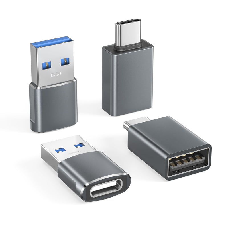 Basesailor USB to USB C Adapter with C Male to 3.0 Female Charger 4P for iPhone 17e 17 Air Apple 16 15 14 13 Pro Max Mini Plus,Thunderbolt 4 OTG Converter for iWatch 11,Samsung Galaxy S26 S25 S24,iPad - Image 1