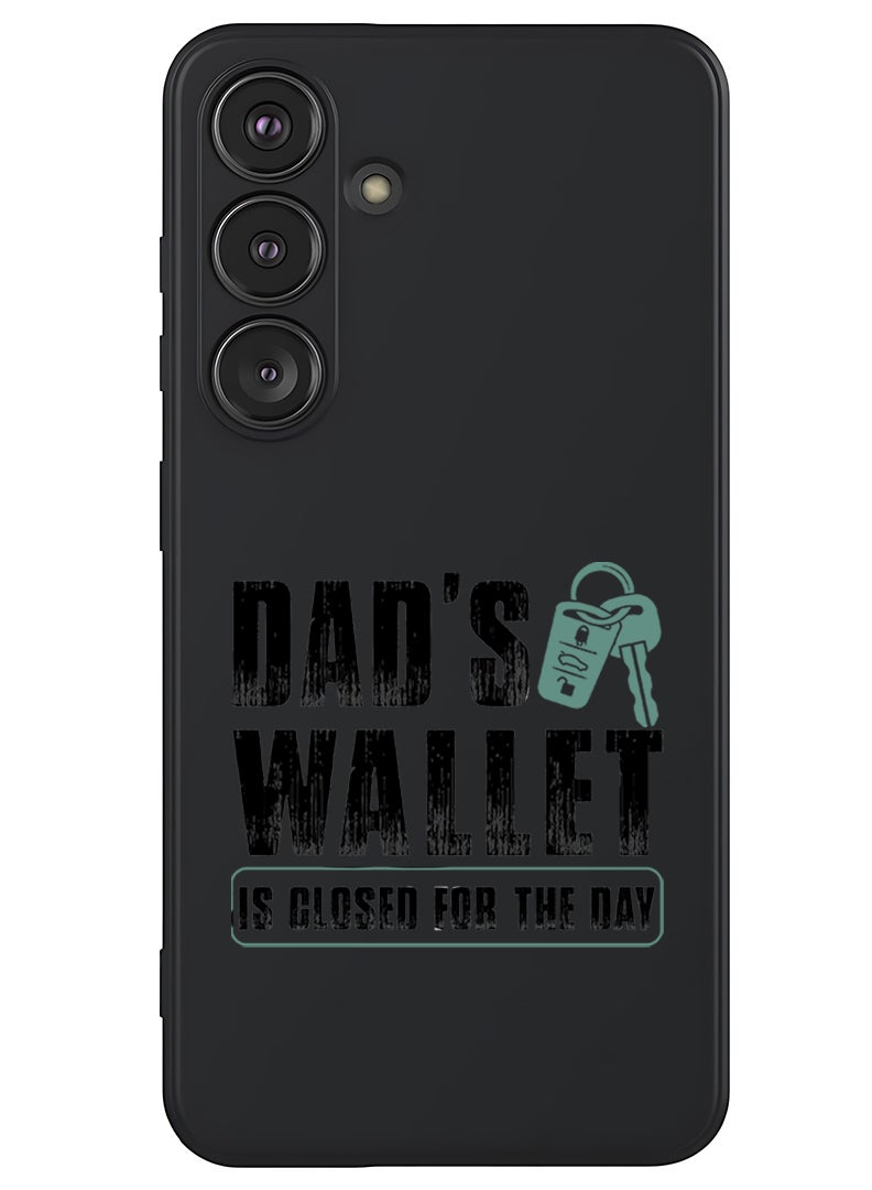 Theodor Protective Slim Fit Case Liquid Silicone Cover with Full Body Protection Anti-Scratch Shockproof Case For Samsung Galaxy S25 (Black) - Dads wallet Black - Image 1